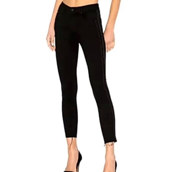 Mother Washed Black High Waisted Looker Frayed Ankle Jeans 27 - Picture 1 of 8